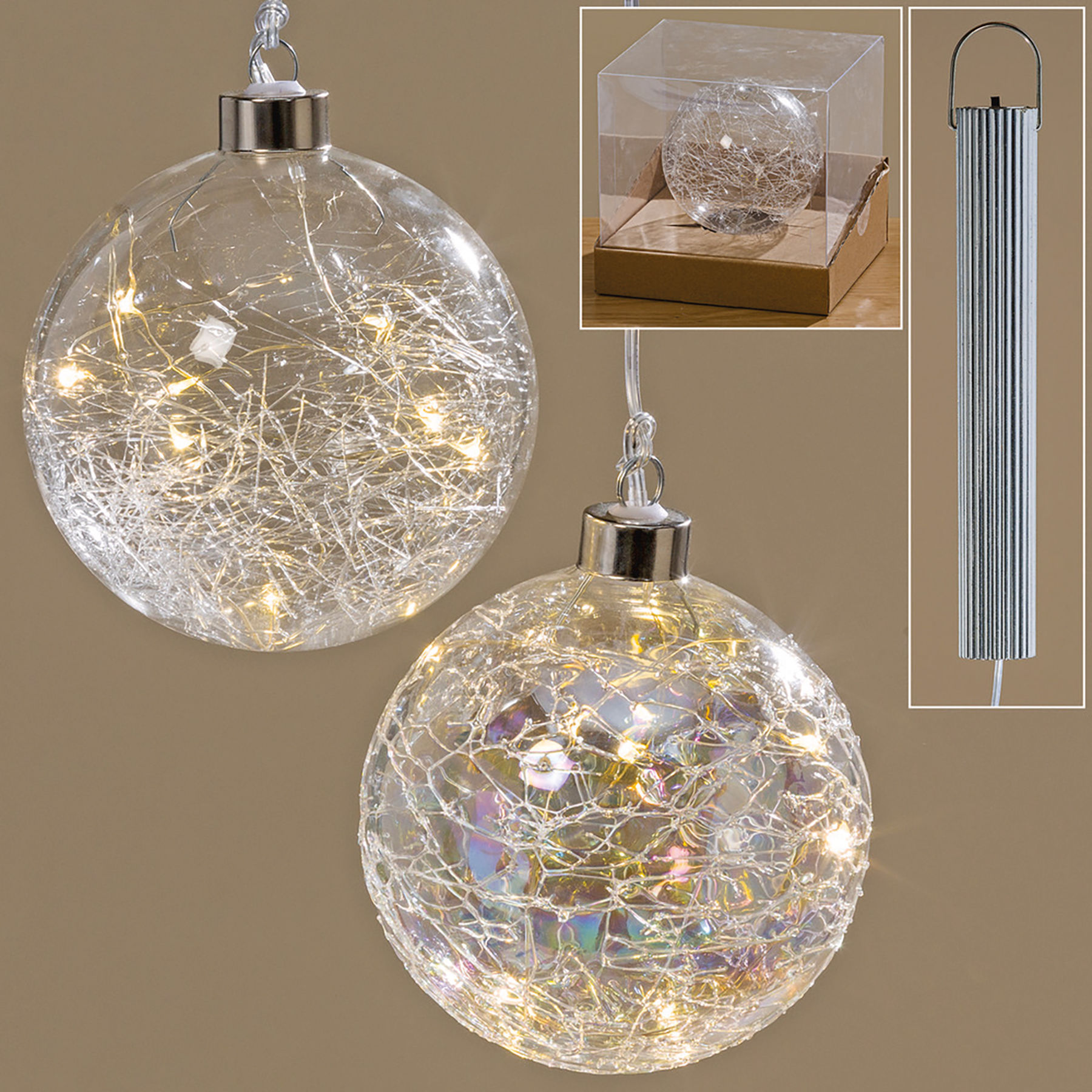 LED Weihnachtskugel Jilia, 2-teilig, Ø 10 cm - Alle Produkte - Belles  Décorations - Marken