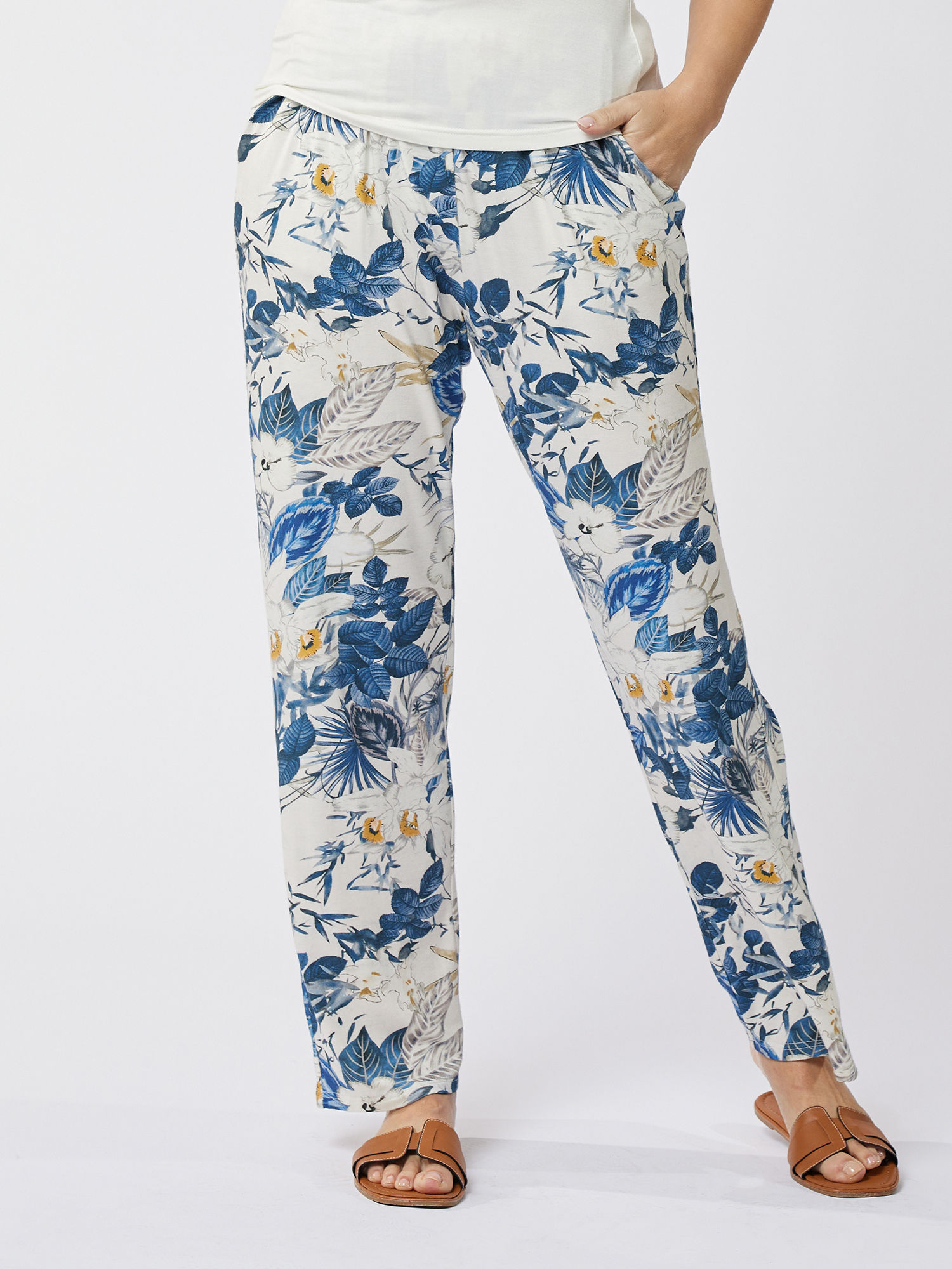 Loungewear Hose - Blumen - Marken Kern Sarah SILHOUETTE 