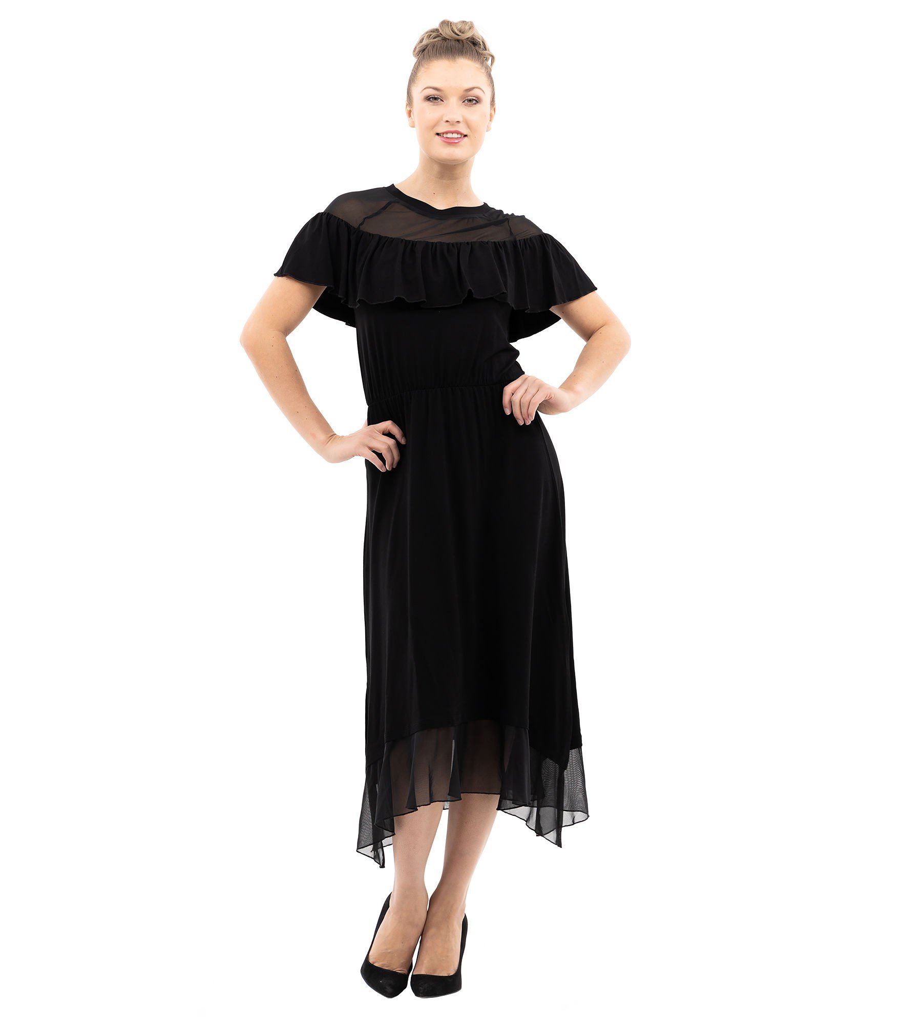 Kleid mit Volantsaum - Outlet Mode - Sarah Kern - Marken