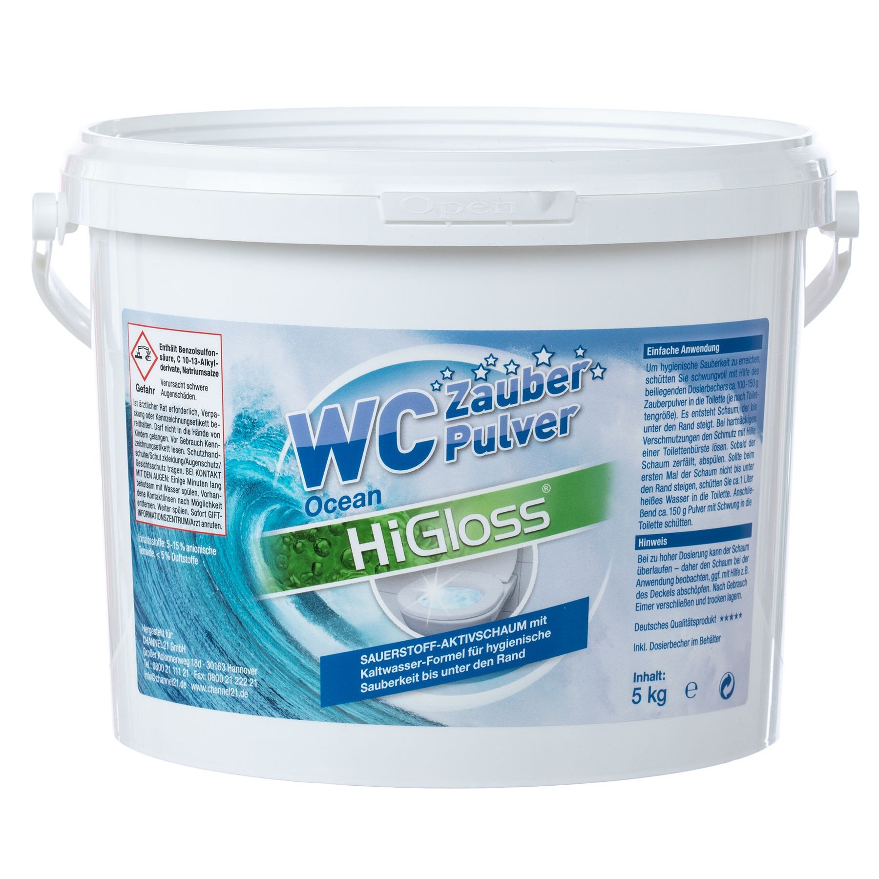 WC Zauber Pulver 5 kg mit Schmutzfinder - Produkte - HiGloss - Marken