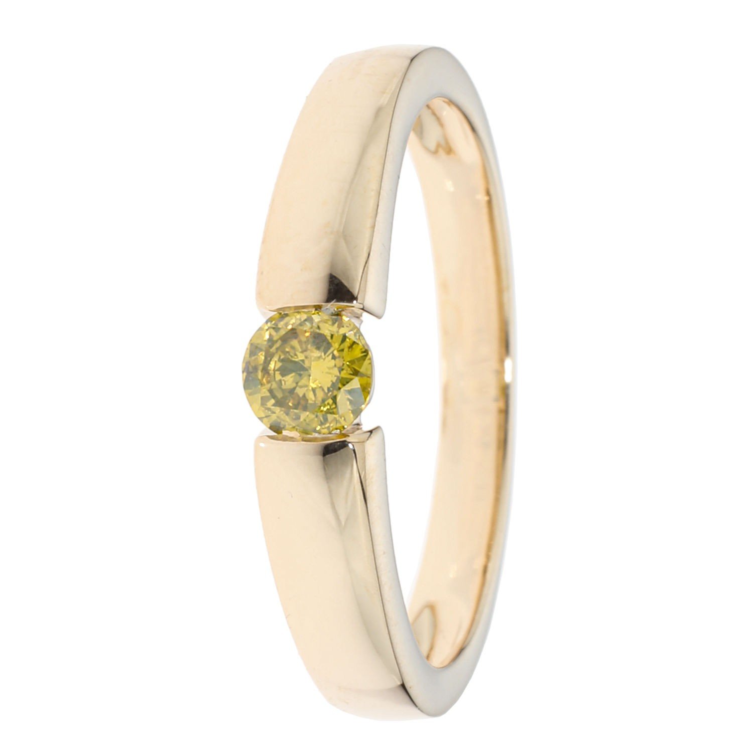 Solitär-Ring, Brillant goldgelb, Gold 375 poliert - Private Diamonds -  Schmuck - Christian Materne - Marken