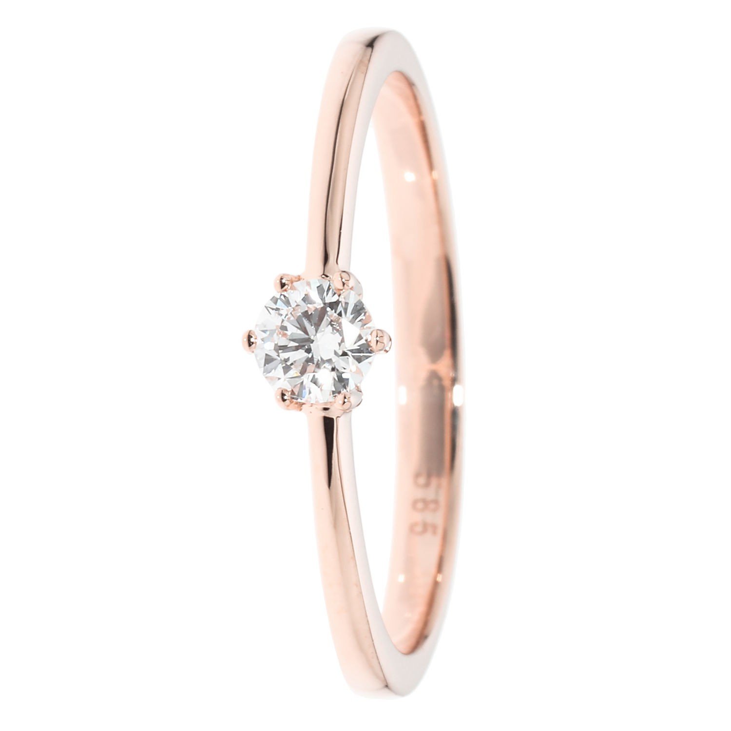 Brillant-Ring, 0,25 ct., LG, Zertifikat, Gold 585 - DIAMONDS - Marken