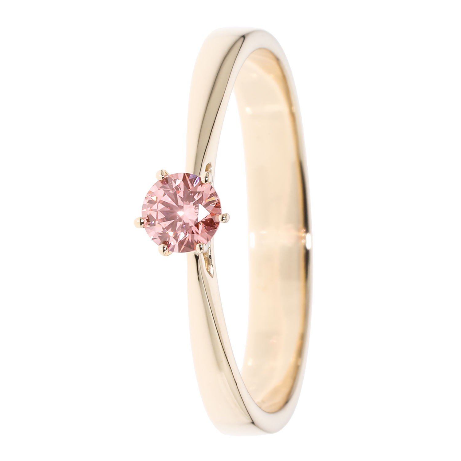 Brillant-Ring, Pink, SI, Zertifikat, Gold 375 - Private Diamonds - Schmuck  - Christian Materne - Marken