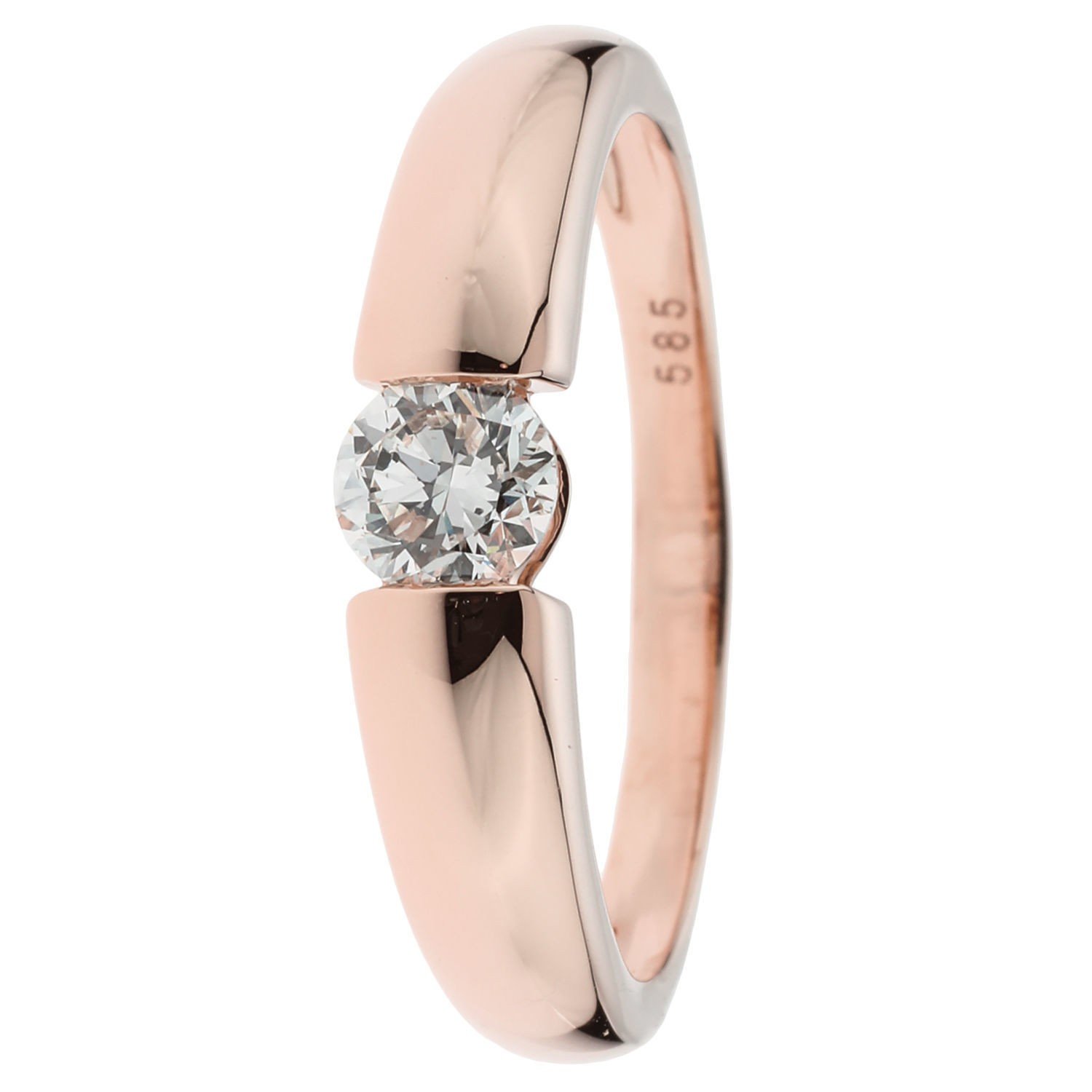 Brillant-Ring in Spannring-Optik, Gold 585 poliert - Private Diamonds -  Schmuck - Christian Materne - Marken