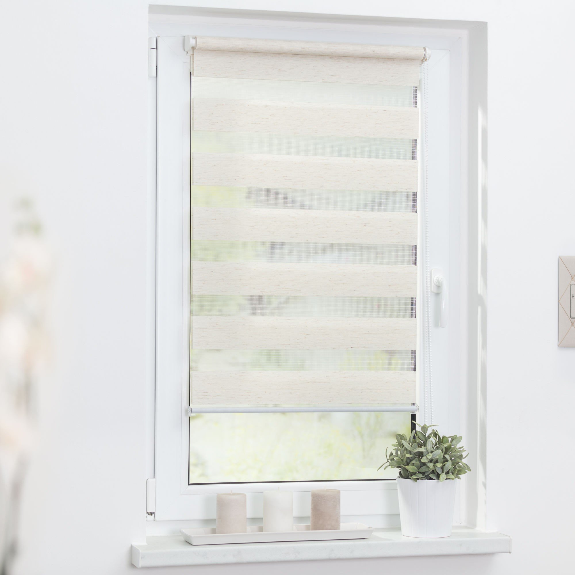 Duo-Rollo 90 x 220 cm, Streifen - blickdicht - Fensterwelten - Marken