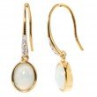 Ohrhänger, Afrikanischer Opal, Silber 925 vergoldet