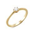 Brillant-Ring, 0,25 ct., LG, Zertifikat, Gold 585
